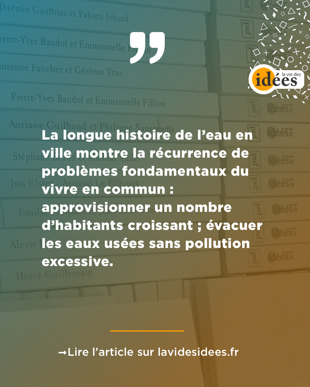 L'eau et les villes